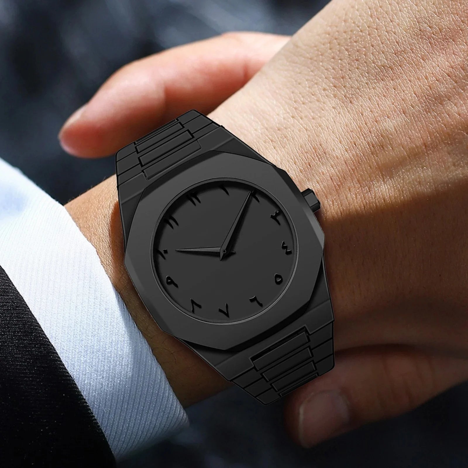 Black Arabic Aura Watch