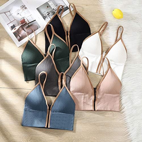 Front Open Padded Zip Bra