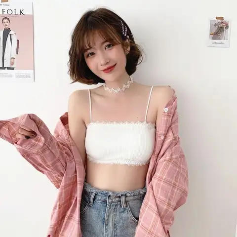 High Quality Breathable Sexy Girls Lace One Piece Seamless Chest Wrap Bra For Women