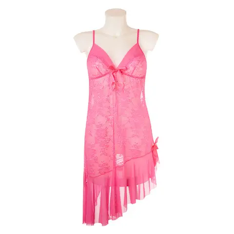 Deep v-neck sexy jumpsuit in sexy lingerie for women with pantie