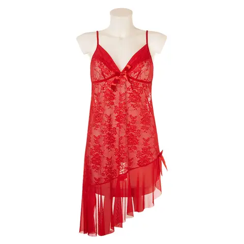 Deep v-neck sexy jumpsuit in sexy lingerie for women with pantie
